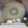 Tapisserier mandala tapestry vägg hängande dekor filt yogamat sjal mattan hem kudde kast