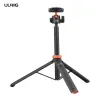 Tripés Uurig Selfie Stick Tripod Stand com bola flexível 130cm Max.Eight 1/4 '