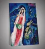 Marc Chagall La Mariee Art Poster Wall Art Achter het gordijn Canvas schilderijen Cuadros Wall Art Pictures for Home Decor7202162