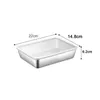 Platten 3pcs Edelstahl -Aufbewahrungsbox Frische Konservierung leicht zu reinigen mit dem glatten Oberflächenquadrat für das Haus zum Haus zu Hause
