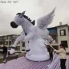 Promotional Price 5m 16.4ft High Inflatable Flying White Horse Party Decoration Horses with Wings for Event or Stage