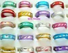 En gros de 100pcs / lot couleurs mixtes couleurs rondes plaquées colorées anneaux en aluminium taille pour les anneaux de bijoux bas prix 7188205