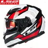 Motorfietshelmen Originele LS2 FF320 Helmet Winter Anti-Fog dubbele lens Volledige racen 4sesons Cascos Para Moto