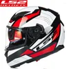 Caschi motociclisti originali LS2 FF320 Casco inverno anticruola doppia lente Full Racing 4Seasons Cascos Para Moto