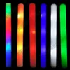 60sts LED FOAM Glow Sticks Flashing Glow Batongs Cheer Tube Glow in the Dark Wedding Party Supplies 3 lägen blinkande sticklekar 240407