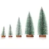 2024 Artificial Mini Christmas Tree Snow Frost Small Pine Tree DIY Crafts Desktop Decoration Christmas Decoration Ornaments - for Christmas