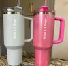 US Stock Cosmo Pink Tumblers Target Red Parade Flamingo Cups H2,0 40 oz Cup water flessen 40oz Valentijnsdag Gift Pink GG0222