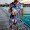 Tracksuits voor heren Rooster Punk Streetwear Hawaiiaanse vakantieknop Shirts Shirts Shorts Color Hip Hop Sets Tracksuits Casual Beach Men Clothing