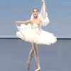 Bühne tragen Erwachsene weiße professionelle Ballett Tutu Frauen Tanzwettbewerb Kostüm Figur Skating Kleid Swan Lake Girls
