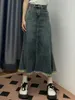 Rokken vintage klassieke volledige bijpassende levendige casual forens uit strakke sexy witte onregelmatige vrouwen lange denim rokgirls coolreddresses