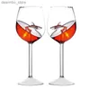 Wine Glasses lass Cup European Crystal lass Shark Red Wine lass Cup Wine Bottle lass Hih Heel Shark Red Wine Cup Weddin Party ift L49