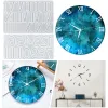 DIY Arabe Number Roman Crystal Epoxy Resin Silicone Moule pour horloge ronde Accessoires Accessoires Murau à la main Décoration d'horloge