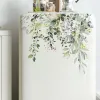 Yeşil Yapraklar Çiçekler Banyo Tuvalet Dolabı Dekoru İçin Bitki Duvar Etiketi Duvar Resmi Kendinden Yapışkan Çıkartmalar Ev Dekorasyon
