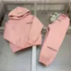 Maglietta da donna set maglione set primaverile Autunno medio grande rete di abbigliamento per bambini Red Fried Street Pink