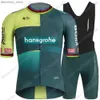 Rowerowe koszulki setki 2024 Jersey Hansgrohe Zespół Zestaw mężczyzn Cycling Clothing Summer Road Rower Suit Suit Bcyc BIB Krótkie krótkie