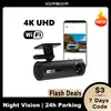 Câmera Wi -Fi de Dash Cam 4K para carro de carro 24h Monitor de estacionamento DVR Para Coche Mini Kamera Samochodowa Requestrator Registrador de vídeo