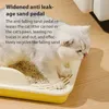 Kedi Çöp Kutusu Tasarımı Yarı Kapalı Sandbox Büyük Uzay Tuvalet Yavru Kediler İçin Sıçrama Tepsisi Ürünlerini Önleyin Büyük Kum Çöp Kedi Yatakları
