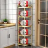 Hooks 3/4/5 Layer Installation-Free Kitchen Bathroom Multi-Function Organizer Kitchenware Rack Floor Folding Space Saving Household