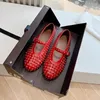 Designerskor balettskor platt ihåliga kvinnors lyxdesigners läderfabrikskor med låda