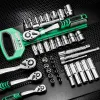 2023 1/4 "3/8" 1/2 "Ratchet Secner Otomotiv Mekanik Araç Kutusu Set Garaj Araba Onarım Soketi Anahtarı Seti DIY Atölye El Araçları