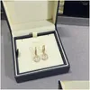 Boucles d'oreilles vendant un diamant révoable revoable coeur femme bijoux bijoux fête anniversaire gouttes de cadeaux otfrs otfrs