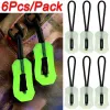 6/1PCS Luminous Zipper corda cabo zíper corda PVC Slider Cabeça Diy Reparo Kit Sacos Roupas Roupe