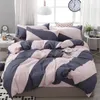 Bedding Sets 60Gray Pink Plaid Black White Stripes Set Modern Fashion Good Quality Duvet Cover Quilt Bed Sheet Pillow Cases