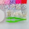 4170pcs Perlenzubehör Kit DIY Polymer Tonperlen Set 6mm Regenbogenfarbe Flat Chip Perlen Boho Armband Halskette Herstellung Buchstabe