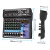 Mixer Audio Mixer 8Cannel Som Mixing Console A8 Suporte Bluetooth USB 48V Power for Karaoke Party Recording Webcasting