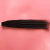 Skin Weft Malaysian Hair Yaki Straight Human Hair Tape In Hair Extensions 40 Pieces Per Pack 8-30inch Black Brown