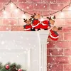 Rolig juldörrram dekorationer hörn träpussel kristna hörn oranments xmas dörr klistermärken rolig heminredning