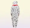 Dalmatian Dog Women039s et Men039s Animal Kigurumi Polar Fleece Costume pour Halloween Carnival New Year Party Drop 7153776