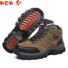 Fitnessschuhe Wandermänner Stiefel Halten Sie warme Schnee Frauen Trekking Outdoor Sport Kampf hoher Top-Slip-Knöchel