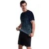 T-shirt a guscio di fitness estivo a maniche corte maschile 2024 Maglietta a contrasto T-shirt T-shirt di lusso da uomo a maniche corta Shorts Shorts casual indossa DDTX183