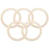 Decorative Flowers 5 Pcs Wooden Hoops Crafts Wreath Form Rack Round Backdrop Stand Halloween Circle Rings The Frames Supplies Wedding Making