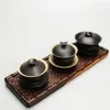 Juegos de té de té Llegados Pinny Cerámica Vintage Copas chinas Gaiwán Gaiwán Hecha a mano Hervida Hervidor Oficina de conveniencia A Set A Set