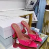 Femmes designers amina muaddi talons sandales chaussures à talons hauts