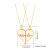 Chains 2Pcs Magnetic Heart Couple Necklace For Women Valentine's Day Sweater Chain Friend Lovers Wedding Party Gift