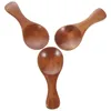 Colheres 3 PCs Small Wooden Spoon Mini Scoop Baby Scoops