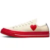 Run Air Schuh weiß Sneaker Canvas Schuhe rote Herz Laufschuhe Frauen Männer Schuhe Populäre Skateboardschuhe spielen helle schwarze Tupfen Dot