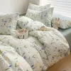 Ins Simple Flower Bed Linentwin Full Queen King Size Sheet Set Adults Kids Floral Bed Counforter Ensemble de couches de lit Kawaii