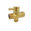 G7/8 "G1/2" T-Adapter Wasserhahn Wasserhahn 3-Wege Gold-Plating Edelosenvalve Diverter Messinger für Toilettenduschkopf Tee