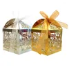 Embrulho de presente 20/50pcs a laser Cut Butterfly Candy Box Favor Favor