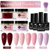 Mtssii 5g dompelende nagelpoeder set naakt roze nagel glitter poeder dompelen vloeistof systeem kit nagel art decoratie no Need lamp cure 240401