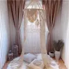 Arazzi Bohemian Macrame Tenda intrecciata a mano Macuore A Tassastry Girl Heart Hanging Bed Curtain Decoration