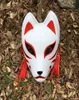 Ręcznie pomalowana zaktualizowana maska ​​ANBU Japońska maska ​​Kitsune Full Face PVC dla kostiumu cosplay 2207153899195