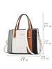 Evening Bags Color Block Square Hand Bag Women's Striped Shoulder Tote Rookies & White-collar Workers