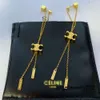 Серьги для ушей для женщин Celi Gold Plant Brand Designer Letter Seargate Classic жемчужные ожерелье Свадебные украшения