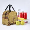 Gustav Klimt Isolierte Mittagstaschen Großer Baum des Lebens Stoklet Frieze Lunch Container Thermaltasche Tasche Lunchkasse im Freien Outdoor