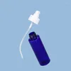 Lagringsflaskor 25st 100 ml Lotion Pump Bottle Pet Plast tom platt axel klar Forst Blue White Cosmetic Refillable Spray Mist